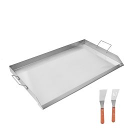 Stainless Steel Griddle, 36x22 inch Universal Flat Top Rectangular Plate, Gas Grill Griddle for BBQ Grill, Teppanyaki