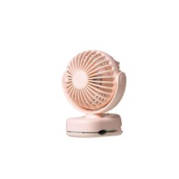 Portable USB Clip On Fan With 360 Degree Adjustable Head, Rechargeable Battery & Quiet Operation - For Desk, Bedside, Dorm, And Office Cooling (Option: Pink)