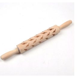 Rolling Pin Christmas Embossing (Option: Dinosaur 45cm)
