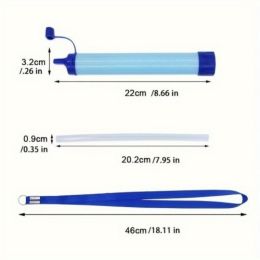 Personal Water Filter For Hiking, RV Camping, Travel, And Emergency Preparedness (Option: W13532853)