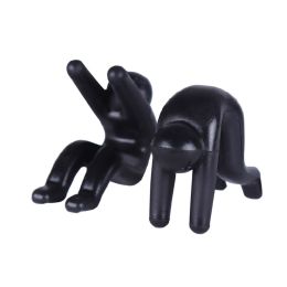 2pcs Pot Lid Lifter; Pot Lid Holder That Keeps Pot From Boiling Over; Kitchen Tools Lid Stand Heat Resistant Holder Keep The Lid Open; Great Cook (Color: Black)