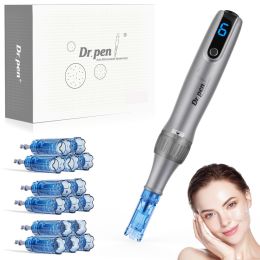 Electric Microneedle Derma Roller Pen With 15pcs Replacement Kit - Microneeding 0.25 Mm Derma Roller Beauty Pen For Women Men Tools (Option: W13535397)