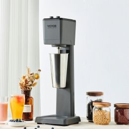 Milkshake Maker Machine, 375W Commercial Milk Shake Maker Mixer, Single Head Drink Mixer Blender Machine, 3-Speed Milkshake Blender With 27.7oz S (Option: Grey)