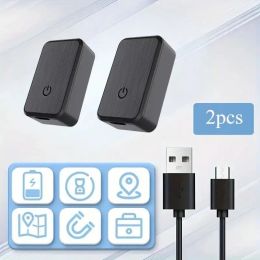 Portable Magnetic GPS Vehicle Locator - Instant Hidden Car Locator With Rechargeable Battery, Suitable For Seniors And Assets, Black (Option: Black2pcs)